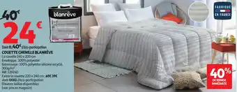 Auchan Couette chenille blanrêve offre