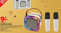 Auchan Enceinte et deux micros offre