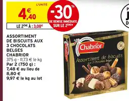 Intermarché Express Chabrior assortiment de biscuits aux 3 chocolats belges offre