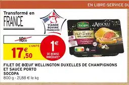 Intermarché Socopa filet de bœuf wellington duxelles de champignons et sauce porto offre