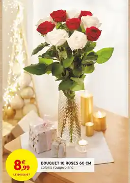 Intermarché Bouquet 10 roses 60 cm offre