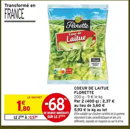 Intermarché Florette coeur de laitue offre