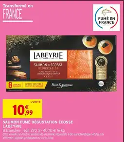 Intermarché Labeyrie saumon fumé dégustation écosse offre