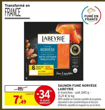 Intermarché Labeyrie saumon fumé norvège offre