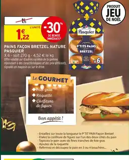 Intermarché Pasquier pains façon bretzel nature offre