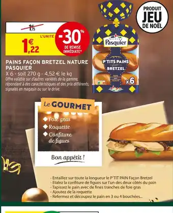 Intermarché Pasquier pains façon bretzel nature offre