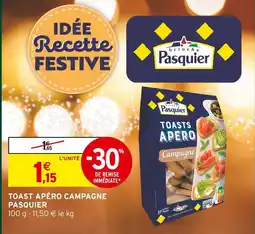 Intermarché Pasquier toast apéro campagne offre