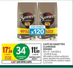 Intermarché Senseo café en dosettes classique offre