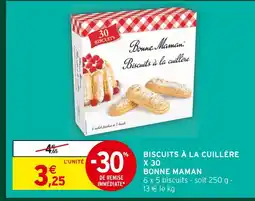 Intermarché Bonne maman biscuits à la cuillère offre