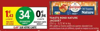 Intermarché Jacquet toasts rond nature offre