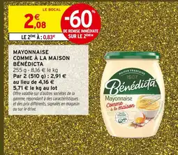 Intermarché Bénédicta mayonnaise comme à la maison offre