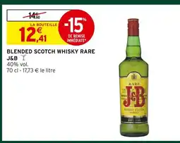 Intermarché J&b blended scotch whisky rare offre