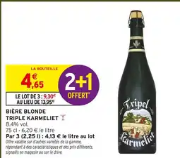 Intermarché Karmeliet bière blonde triple offre