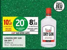 Intermarché On off london dry gin offre