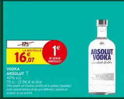 Intermarché Absolut vodka offre