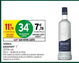 Intermarché Eristoff vodka offre