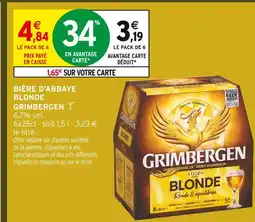 Intermarché Grimbergen bière d'abbaye blonde offre