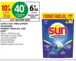 Intermarché Sun caps 4 en 1 pro expert standard format familial x49 offre