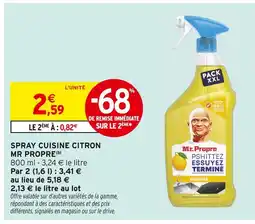 Intermarché Mr propre spray cuisine citron offre