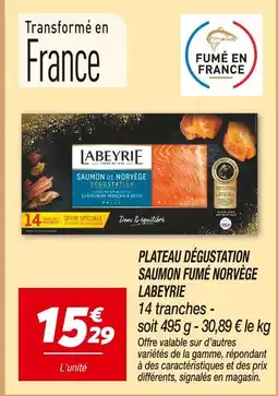 Netto Labeyrie plateau dégustation saumon fumé norvège offre