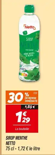 Netto Netto sirop menthe offre