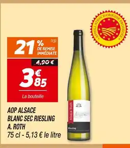 Netto A. roth aop alsace blanc sec riesling offre