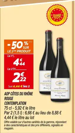 Netto Contemplation aop côtes du rhône rouge offre