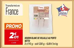 Netto Netto boudin blanc de volaille au porto offre