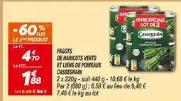 Netto Cassegrain fagots de haricots verts et liens de poireaux offre