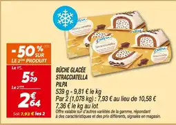 Netto Pilpa bûche glacée stracciatella offre