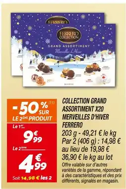 Netto Ferrero collection grand assortiment x20 merveilles d'hiver offre