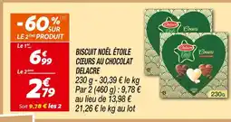 Netto Delacre biscuit noël étoile cœurs au chocolat offre
