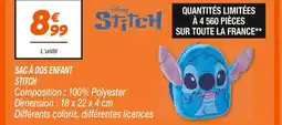 Netto Stitch sac à dos enfant stitch offre