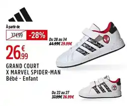 Intersport Adidas - grand court x spider-man offre