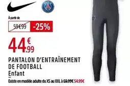 Intersport Nike - pantalon d'entraînement de football offre
