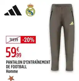 Intersport Pantalon d'entraînement de football homme offre
