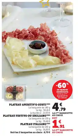 Super U Plateau aperitiv'o gusti plateau festivo ou emiliano plateau italiano offre