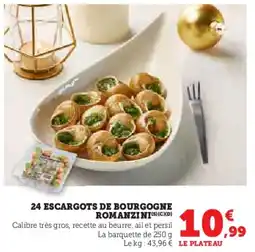 Super U 24 escargots de bourgogne romanzini offre