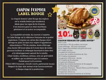 Super U Chapon fermier label rouge offre
