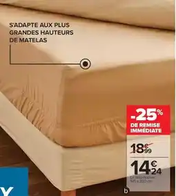 Carrefour Le drap housse offre