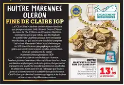 Super U Huitre marennes oleron fine de claire igp offre