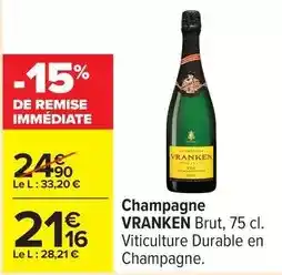 Carrefour Vranken - champagne brut offre
