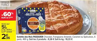 Carrefour Pasquier - galette des rois chocolat offre