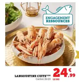 Super U Langoustine cuite offre