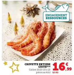 Super U Crevette entiere cuite offre