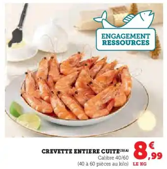 Super U Crevette entiere cuite offre