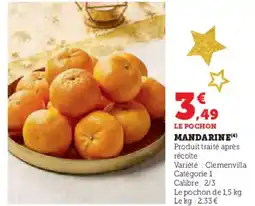 Super U Mandarine offre