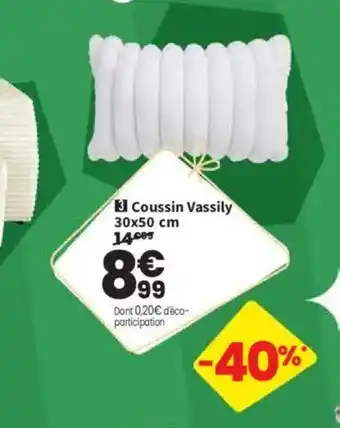 Conforama Coussin Vassily offre