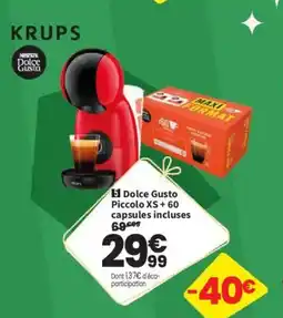 Conforama KRUPS Dolce Gusto Piccolo XS +60 capsules incluses offre