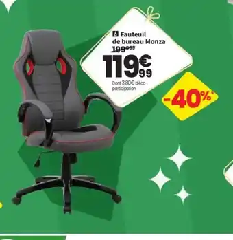 Conforama Fauteuil de bureau Monza offre